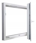 ALUCON OKNO PCV 1200 x 800 mm / 120x80 cm Zewnętrzny Orzech Prawe