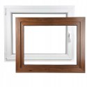 ALUCON OKNO PCV 1200 x 900 mm / 120x90 cm Zewnętrzny Orzech Lewe