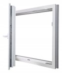 ALUCON OKNO PCV 1200 x 900 mm / 120x90 cm Zewnętrzny Orzech Lewe