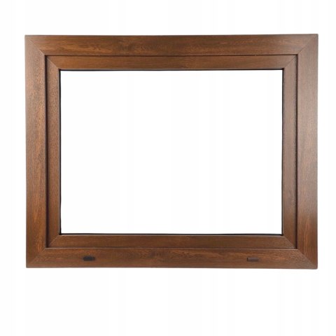ALUCON OKNO PCV 1200 x 900 mm / 120x90 cm Zewnętrzny Orzech Prawe