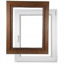 ALUCON OKNO PCV 700 x 1400 mm / 70x140 cm Zewnętrzny Orzech Prawe