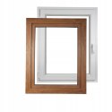 ALUCON OKNO PCV 900 x 1400 mm / 90x140 cm Zewnętrzny Złoty Dąb Lewe
