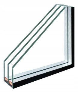OKNO PCV 900 X 700 RU/P BIAŁE TRZY SZYBY