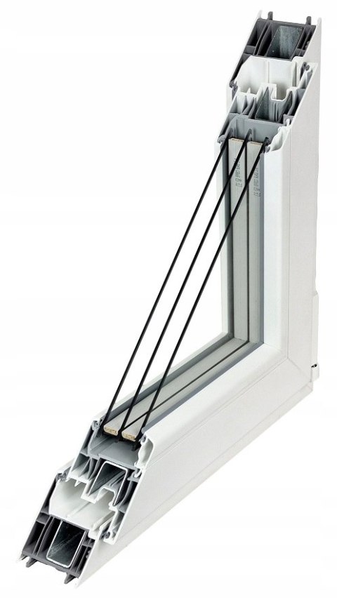 OKNO PCV 900 X 900 RU/P BIAŁE TRZY SZYBY