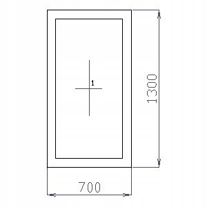 OKNO PCV 70 X 130 / 700 x 1300 FIX 1 X CIEMNY DĄB