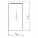 OKNO PCV 70 X 130 / 700 x 1300 FIX 1 X ZŁOTY DĄB