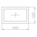 OKNO PCV 100 X 60 / 1000 x 600 mm FIX BIAŁE 24H