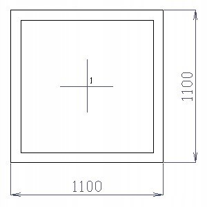 OKNO PCV 110 X 110 /1100 x 1100 FIX 1 X CIEMNY DĄB