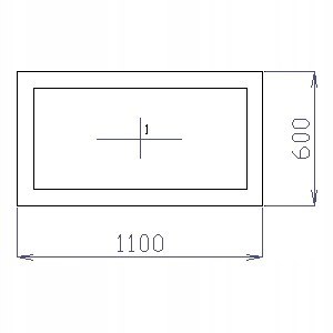 OKNO PCV 110 X 60 / 1100 x 600 mm FIX BIAŁE 24H