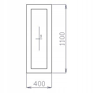 OKNO PCV 40 X 110 / 400 x 1100 FIX 2 X ZŁOTY DĄB