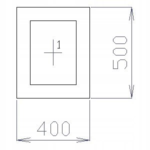 OKNO PCV 40 X 50 / 400 x 500 mm FIX 1 X ANTRACYT