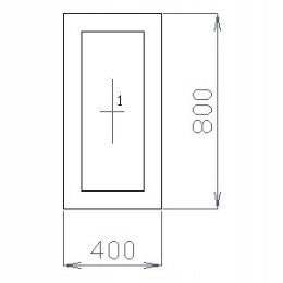 OKNO PCV 40 X 80 / 400 x 800 mm FIX 2 X ANTRACYT