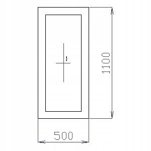 OKNO PCV 50 X 110 / 500 x 1100 FIX 2 X ZŁOTY DĄB