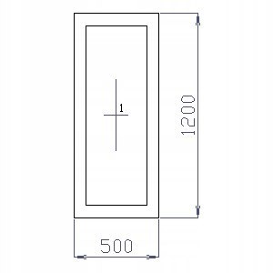 OKNO PCV 50 X 120 / 500 x 1200 FIX 2 X ZŁOTY DĄB