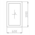 OKNO PCV 60 X 100 / 600 x 1000 FIX 2 X ZŁOTY DĄB