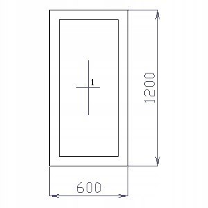 OKNO PCV 60 X 120 / 600 x 1200 FIX 2 X ANTRACYT