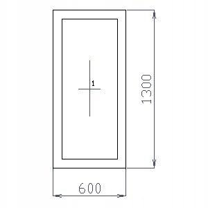 OKNO PCV 60 X 130 / 600 x 1300 FIX 1 X CIEMNY DĄB