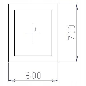 OKNO PCV 60 X 70 / 600 x 700 FIX 1 X ANTRACYT