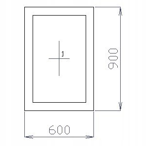 OKNO PCV 60 X 90 / 600 x 900 FIX 1 X CIEMNY DĄB