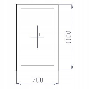 OKNO PCV 70 X 110 / 700 x 1100 FIX 1 X ZŁOTY DĄB