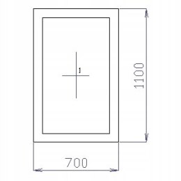 OKNO PCV 70 X 110 / 700 x 1100 FIX 2 X ANTRACYT
