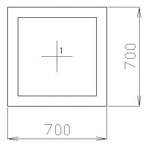 OKNO PCV 70 X 70 / 700 x 700 FIX 1 X CIEMNY DĄB