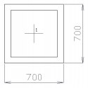 OKNO PCV 70 X 70 / 700 x 700 FIX 1 X ZŁOTY DĄB