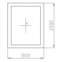 OKNO PCV 80 X 100 / 800 x 1000 FIX 2 X ZŁOTY DĄB