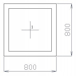 OKNO PCV 80 X 80 / 800 x 800 FIX 1 X ANTRACYT