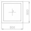 OKNO PCV 80 X 80 / 800 x 800 FIX 2 X ZŁOTY DĄB
