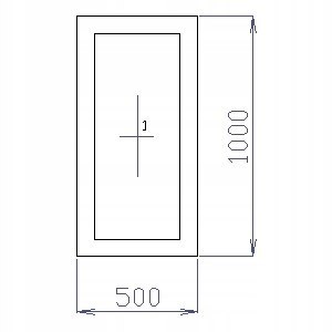 OKNO PCV 50 X 100 / 500 x 1000 FIX 1 X ZŁOTY DĄB