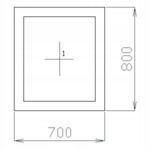 OKNO PCV 70 X 80 / 700 x 800 FIX 1 X ZŁOTY DĄB