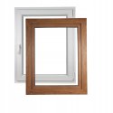 ALUCON OKNO PCV 800 x 1000 mm / 80x100 cm Zewnętrzny Złoty Dąb Prawe