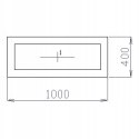 OKNO PCV 100 X 40 / 1000 x 400 mm FIX BIAŁE 24H