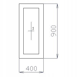 OKNO PCV 40 X 90 / 400 x 900 mm FIX 1 X ZŁOTY DĄB