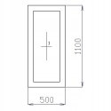 OKNO PCV 50 X 110 / 500 x 1100 FIX 1 X ANTRACYT