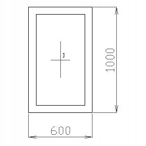 OKNO PCV 60 X 100 / 600 x 1000 FIX 1 X ANTRACYT