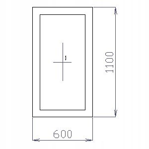 OKNO PCV 60 X 110 / 600 x 1100 FIX 1 X ZŁOTY DĄB