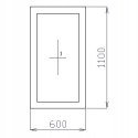 OKNO PCV 60 X 110 / 600 x 1100 mm FIX BIAŁE 24H