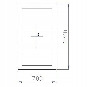 OKNO PCV 70 X 120 / 700 x 1200 FIX 1 X ZŁOTY DĄB