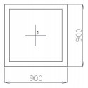 OKNO PCV 90 X 90 / 900 x 900 FIX 1 X ZŁOTY DĄB