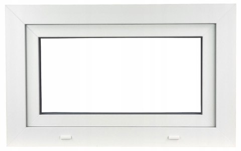 OKNO PCV 100x50 / 1000x500 UCHYLNE BIAŁE 2 Szyby 76mm